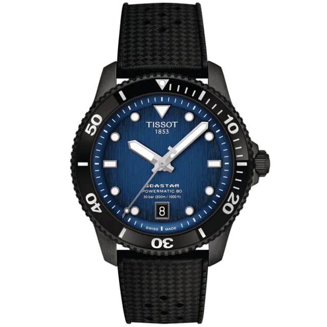 【TISSOT 天梭】SEASTAR1000海星系列 潛水機械腕錶 畢業禮物 送禮 推薦(T1208073704100)