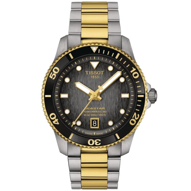 【TISSOT 天梭】SEASTAR1000海星系列 潛水機械腕錶 畢業禮物 送禮 推薦(T1208072205100)