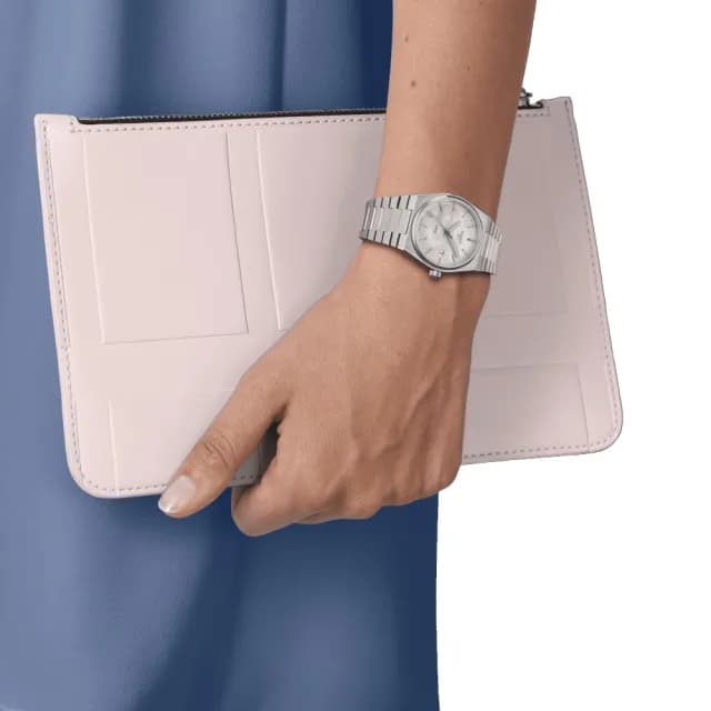 【TISSOT 天梭】PRX系列 1970年代復刻 珍珠貝 時尚女錶 七夕 情人節 禮物 送禮 推薦(T1372101111100)