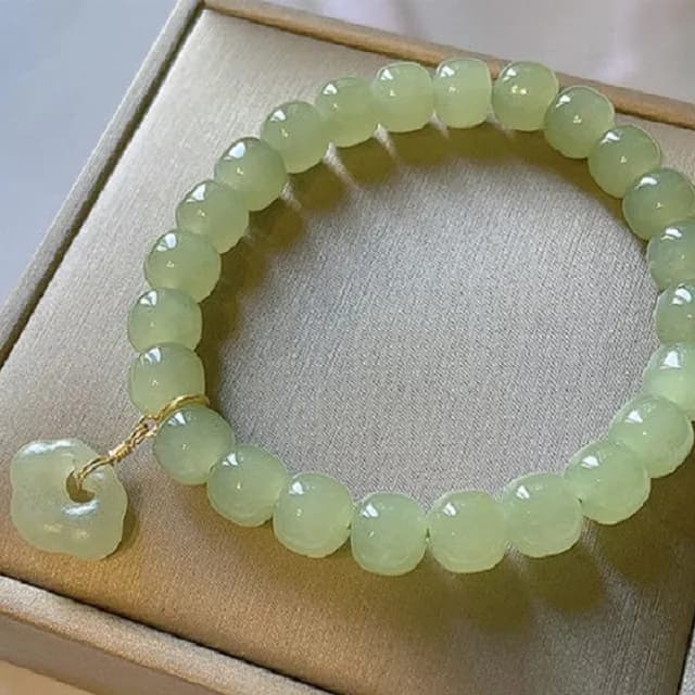 【MoonDy】雙11 包包 手串 手鍊 女生手鍊 和田玉平安扣 如意吊墜 開運手鍊 串珠手鍊 和田玉手串