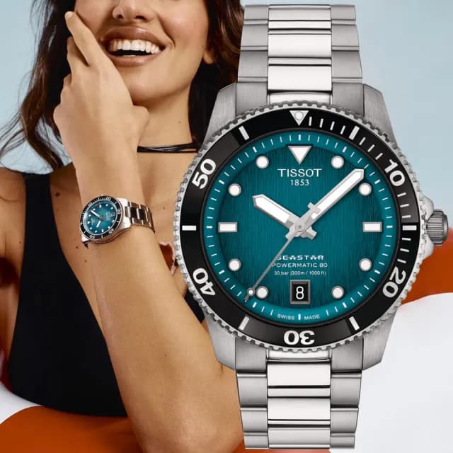 【TISSOT 天梭 官方授權】SEASTAR 1000 海星系列 潛水機械腕錶 雙11 特惠 推薦(T1208071109100)
