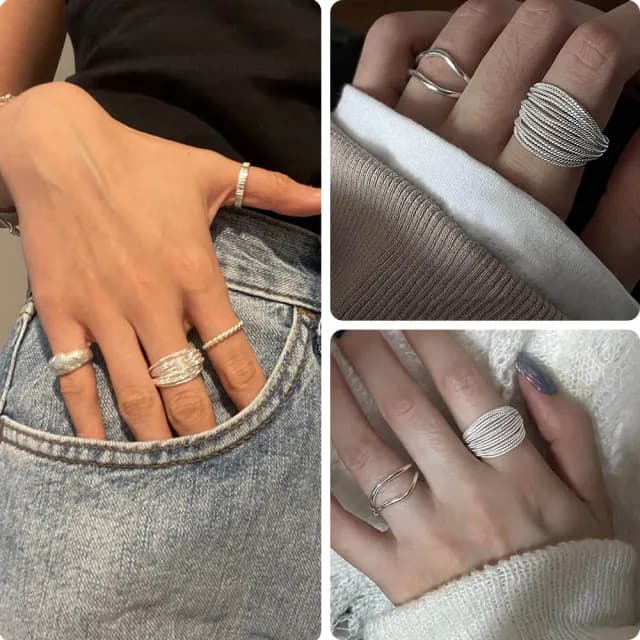 【LEEHER】雙11 女生/戒指/可調節戒指/情人節禮物/女友生日禮物/925純銀戒指/戒指女/ins/戒指女