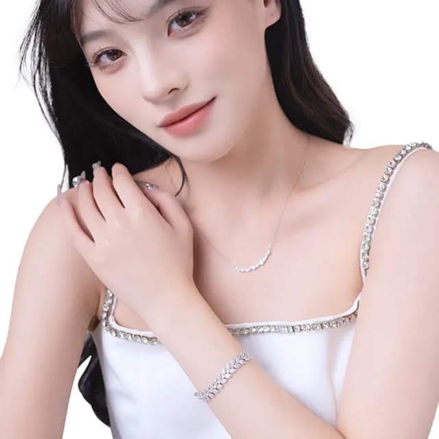 【LEEHER】女生手鍊/手環/純銀手鍊/S925/銀飾品/莫桑鋯手鍊/生日禮物/微型手鍊/細手鍊/閨蜜手鍊