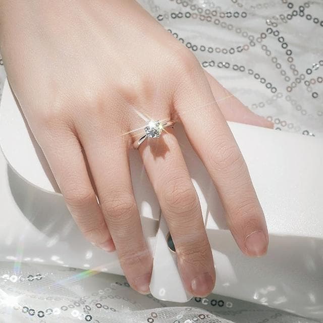 【LEEHER】女生/戒指/S925純銀戒指/情侶戒指/生日禮物/生日禮物女生/鋯石戒指/結婚求婚戒/可調式戒指