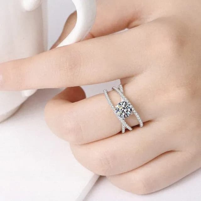 【MoonDy】情人節禮物 包包 歐美鑽戒 婚戒 仿真鑽石 造型戒指 純銀戒指 鑽石戒指 銀戒 指環 ins戒指 戒子
