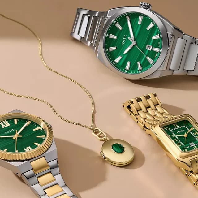 【FOSSIL】Scarlette 孔雀石手錶 女錶-38mm 禮物 送禮 推薦(ES5334)