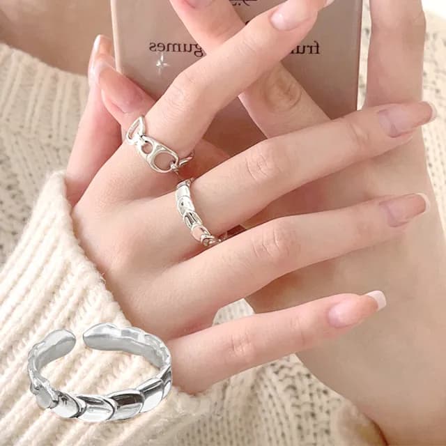 【LEEHER】雙11 寬戒指/戒指/戒指中性/情人節禮物/925純銀戒指/可調式戒指/個性戒指/小禮物/女 