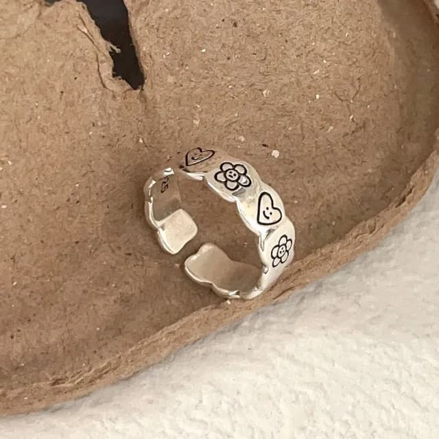 【LEEHER】雙11 ins戒指/可調式戒指/小香戒指/寬戒指/戒指/戒指女生/925純銀戒指/小禮物/情人節