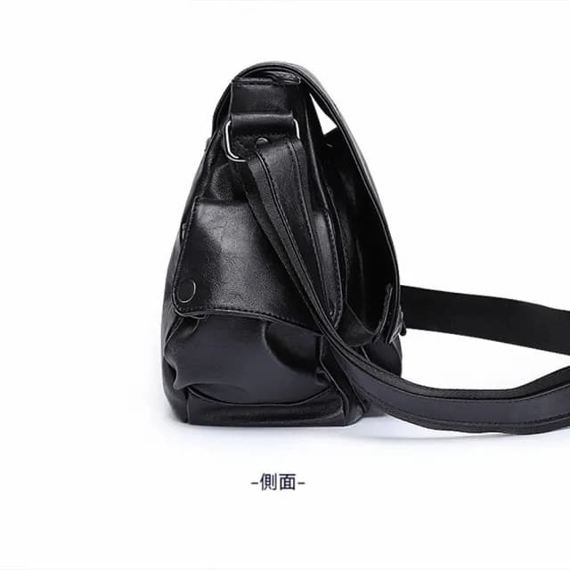 【MoonDy】父親節禮物 男生包包 斜背包 側背包 復古郵差包 復古書包 防水斜背包 皮革斜背包 黑色斜背包 大