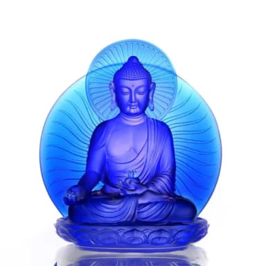 【琉璃工房 LIULI】願願為有情 藥師佛 人物佛像/(送禮/琉璃/禮物/水晶/藝術品/擺飾/禮贈/企業/升官)