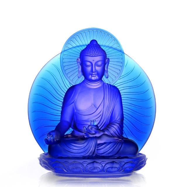 【琉璃工房 LIULI】願願為有情 藥師佛 人物佛像/(送禮/琉璃/禮物/水晶/藝術品/擺飾/禮贈/企業/升官)