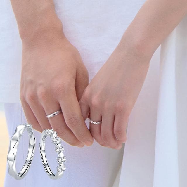 【LEEHER】生日禮物/對戒/結婚戒指/情侶戒指/求婚戒指/純銀戒指/鋯石戒指/男戒指/女戒指/可調式戒指