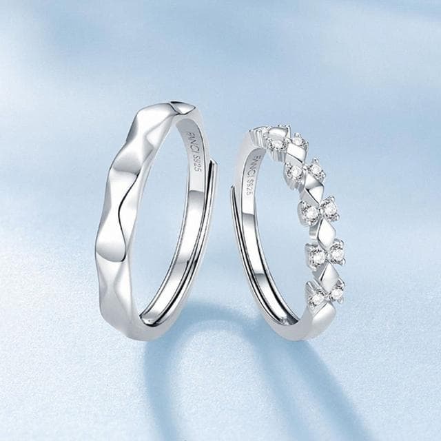 【LEEHER】生日禮物/對戒/結婚戒指/情侶戒指/求婚戒指/純銀戒指/鋯石戒指/男戒指/女戒指/可調式戒指