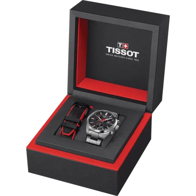 【TISSOT 天梭 官方授權】PR100 特別版 環西自由車賽石英計時手錶-40mm 禮物 推薦(T1504171105101)