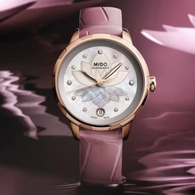 【MIDO 美度】花雨系列 夜幕荷花 真鑽機械腕錶 畢業禮物 送禮 推薦(M0432073610600)