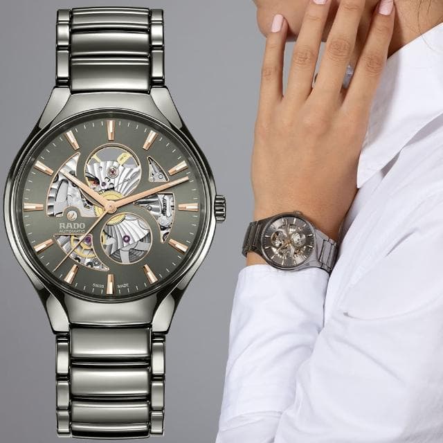 【Rado 雷達表 官方授權】True 真我系列開芯機械錶-40mm R03推薦 送禮 禮物 推薦(R27108112)