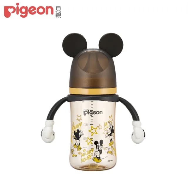 【Pigeon貝親 官方直營】第三代迪士尼母乳實感PPSU奶瓶240ml(經典米奇/米奇星星/維尼塗鴉/唐老鴨)