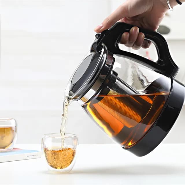 【PKS】耐熱玻璃泡茶壺(大容量過濾花茶壺/沖茶器/單壺/水壺/茶壺/茶具)