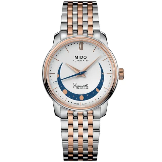 【MIDO 美度】永恆系列 微笑月相 機械腕錶 畢業禮物 送禮 推薦(M0272072201001)