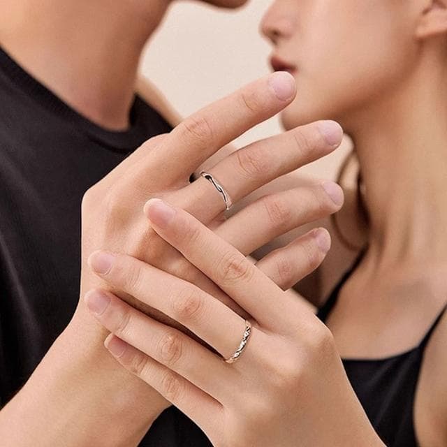 【LEESA】對戒/指環/純銀戒指/可調節戒指/情侶對戒/結婚戒指/求婚戒指/銀戒指/男戒指/女戒指/新婚禮物