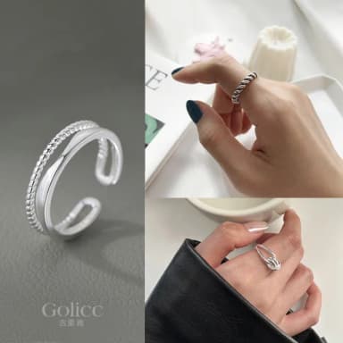 【Golicc】戒指 簡約個性 系列合輯(七夕 情人節 生日 造型戒 食指戒 尾戒 禮物)