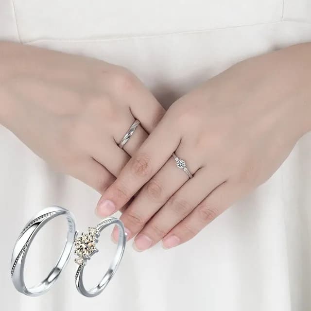 【LEESA】情侶對戒\結婚戒指\鑽石戒指\求婚戒指\戒指\純銀戒指\對戒\指環\情侶戒指\情侶禮物\生