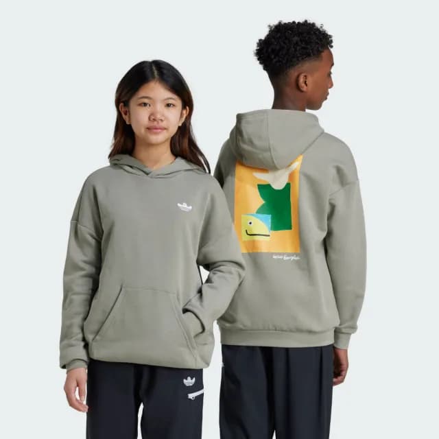 【adidas 愛迪達】SHMOOFOIL 連帽上衣 帽T 童裝 - Originals IZ4654