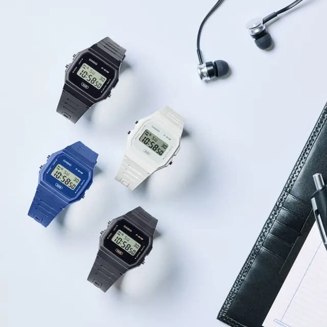 【CASIO 卡西歐】纖薄輕巧電子錶(F-91WB)