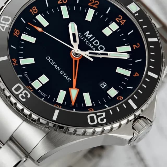 【MIDO 美度】OCEAN STAR GMT 海洋之星 陶瓷圈 機械腕錶 父親節 禮物 送禮 推薦(M0266291105101)