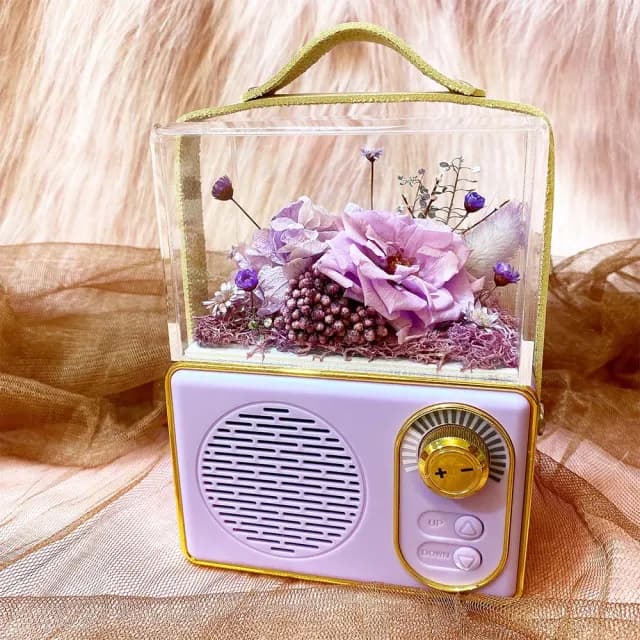 【OSTARA FLORIST 奧斯塔拉花藝】留聲機藍芽音響 共三色(永生花、居家生活、節日送禮)