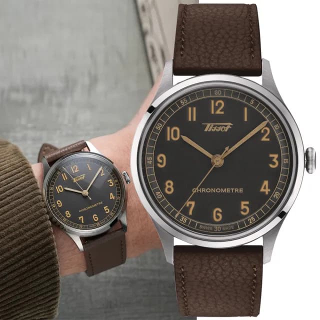【TISSOT 天梭 官方授權】HERITAGE 1938 COSC認證 機械腕錶 七夕 情人節 禮物 送禮 推薦(T1424641606200)