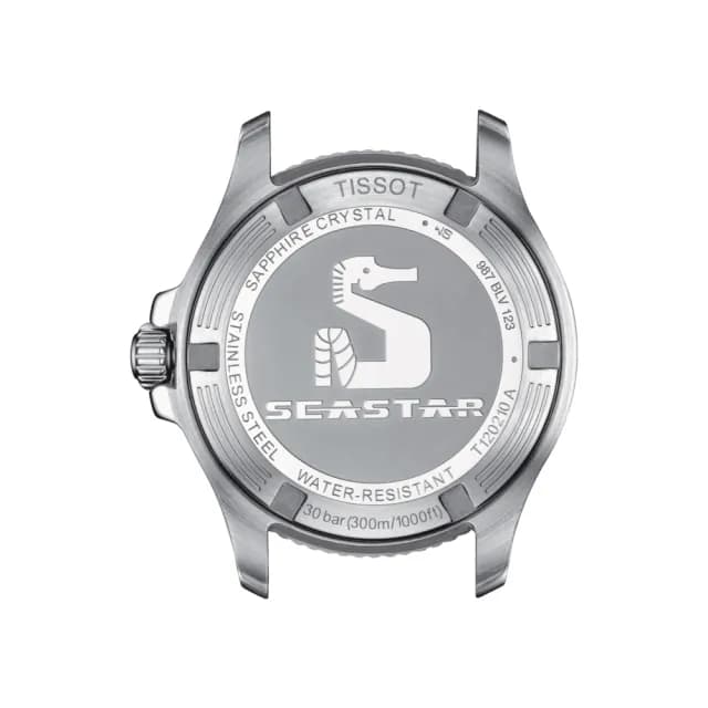 【TISSOT 天梭 官方授權】SEASTAR1000海星系列 黑金 潛水腕錶 七夕 情人節 禮物 送禮 推薦(T1204102205100)