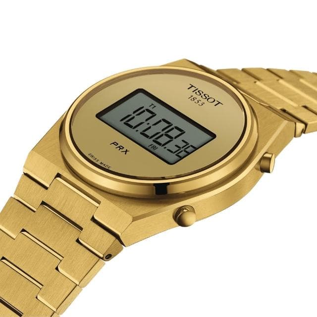 【TISSOT 天梭 官方授權】PRX系列 復古時尚 數位腕錶 母親節 禮物 推薦(T1374633302000)