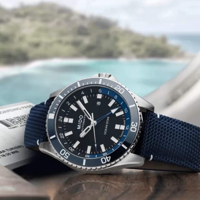 【MIDO 美度】OCEAN STAR GMT 海洋之星 陶瓷圈 機械腕錶 畢業禮物 送禮 推薦(M0266291705100)