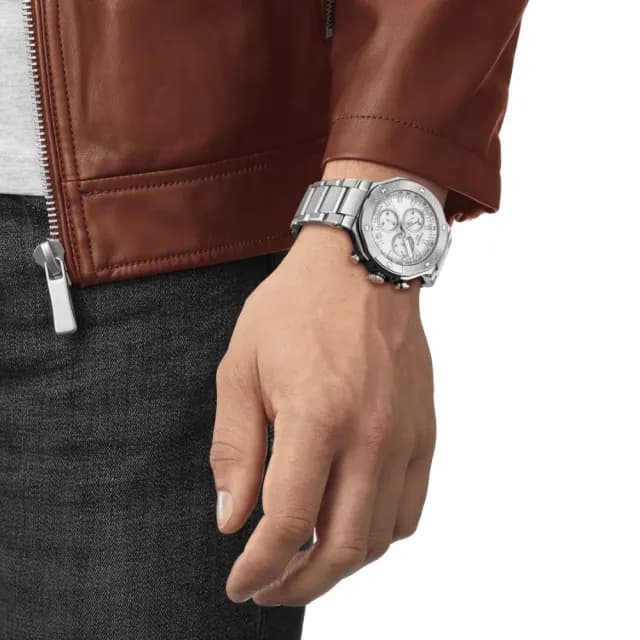【TISSOT 天梭 官方授權】T-RACE 競速系列 髮絲紋 計時腕錶 七夕 情人節 禮物 送禮 推薦(T1414171103100)