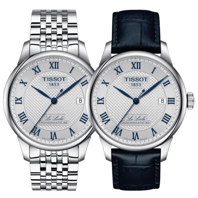 【TISSOT 天梭 官方授權】LE LOCLE 力洛克系列 羅馬字 機械腕錶 父親節 禮物 送禮 推薦(T0064071103303)