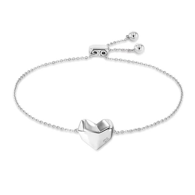 【Calvin Klein 凱文克萊】CK Faceted 愛心手鍊 可調式 新年 禮物 推薦(35000038)