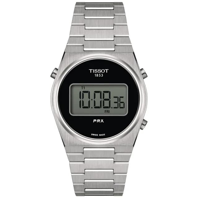 【TISSOT 天梭 官方授權】PRX系列 復古時尚 數位腕錶 畢業禮物 送禮 推薦(T1372631105000)