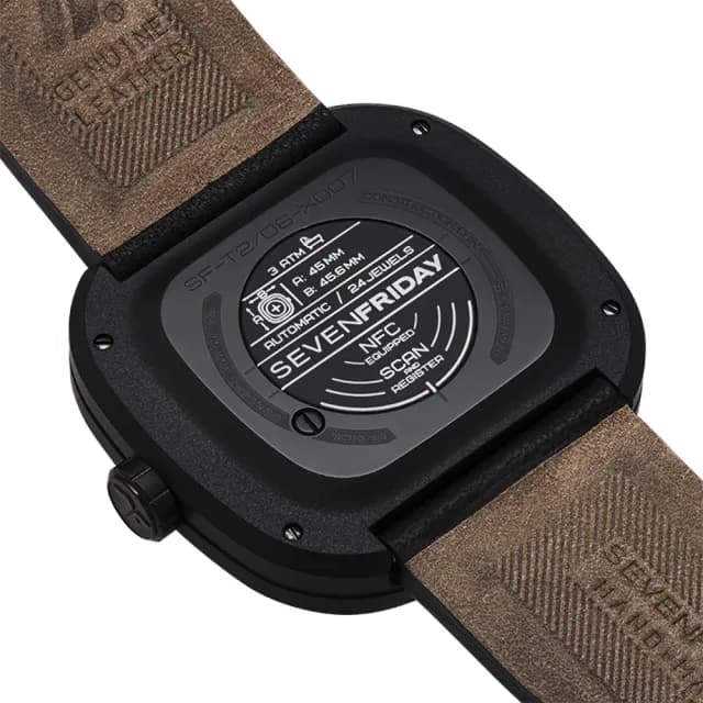 【SEVENFRIDAY】T系列 自動上鍊機械錶-經典黑金/45.6x45mm 送禮 禮物 推薦(T2/06)