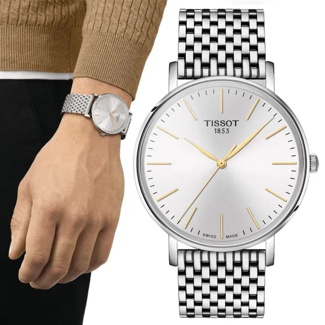 【TISSOT 天梭 官方授權】EVERYTIME LADY 經典優雅 時尚腕錶 畢業禮物 送禮 推薦(T1434101101101)