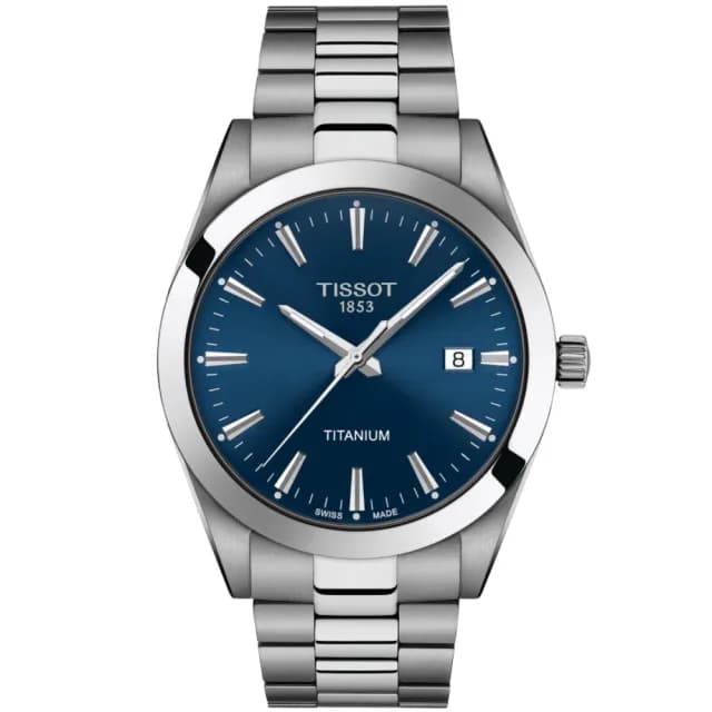 【TISSOT 天梭 官方授權】低敏輕巧 鈦金屬 紳士腕錶 七夕 情人節 禮物 送禮 推薦(T1274104404100)
