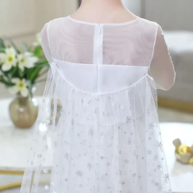 【橘魔法】白色女王漸層公主服（不含皇冠）(萬聖節服裝 長裙 公主洋裝 角色扮演 女童 兒童 童裝)
