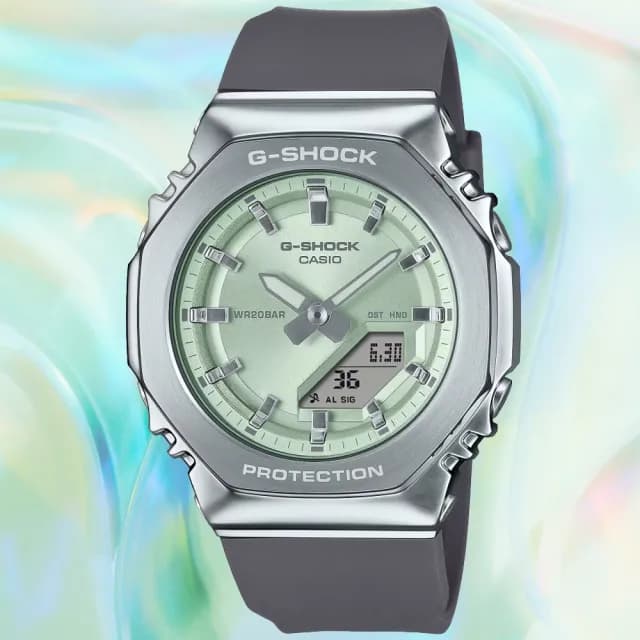 【CASIO 卡西歐】G-SHOCK WOMEN 時尚八角雙顯腕錶 七夕 情人節 送禮 推薦(GM-S2110-3A)