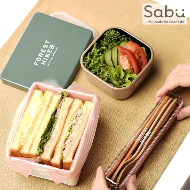 【SABU HIROMORI】日本製FOREST HIKE環保抗菌餐具3件組 附收納盒 筷子/湯匙/叉子(洗碗機 文青 北歐 3色)