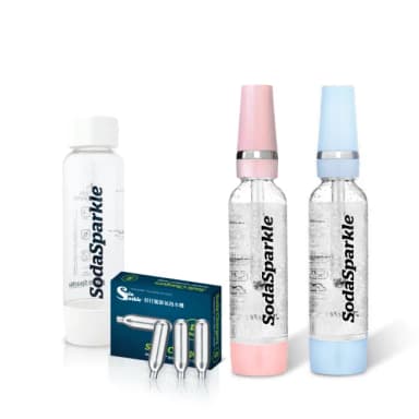 【SodaSparkle】澳洲SodaSparkle隨行氣泡水機10入鋼瓶+氣泡瓶機(中秋烤肉露營、上班、健身、居家良品)
