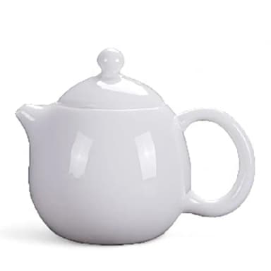 【美味好伙伴】羊脂玉瓷龍蛋壺220ml(高白瓷 茶具 茶壺 泡茶壺 茶杯)