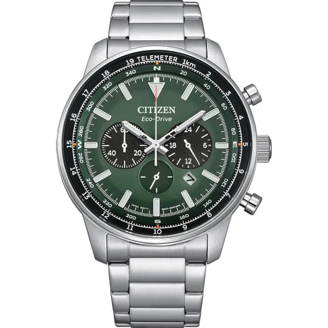 【CITIZEN 星辰】Chronograph系列 光動能計時腕錶 禮物推薦(CA4500-91X)