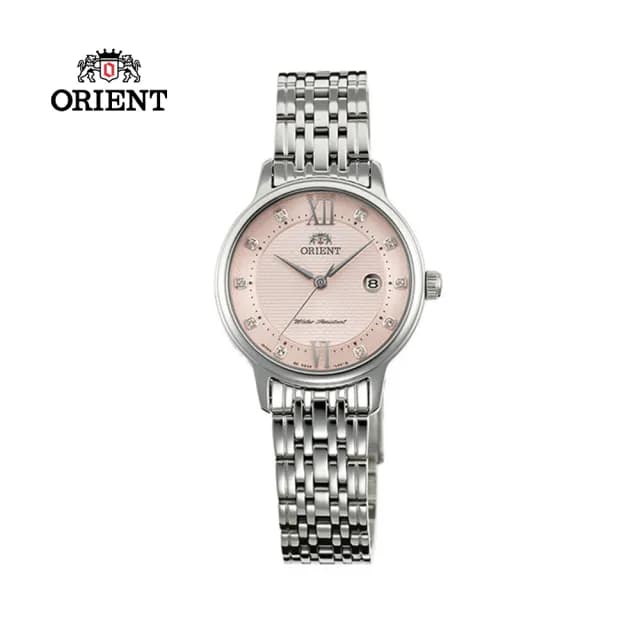 【ORIENT 東方錶】ORIENT 東方錶 OLD SCHOOL系列 時尚石英腕錶 鋼帶款 SSZ45003Z 粉紅色 - 28mm(SSZ45003Z)