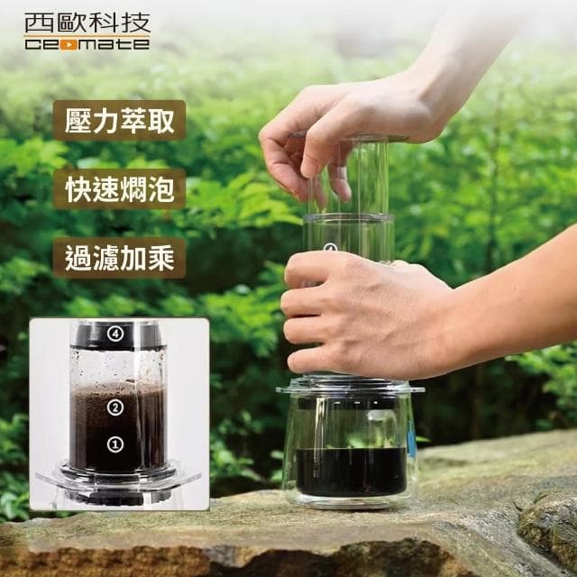 【西歐科技】攜帶式樂壓咖啡壺(CME-CF900)