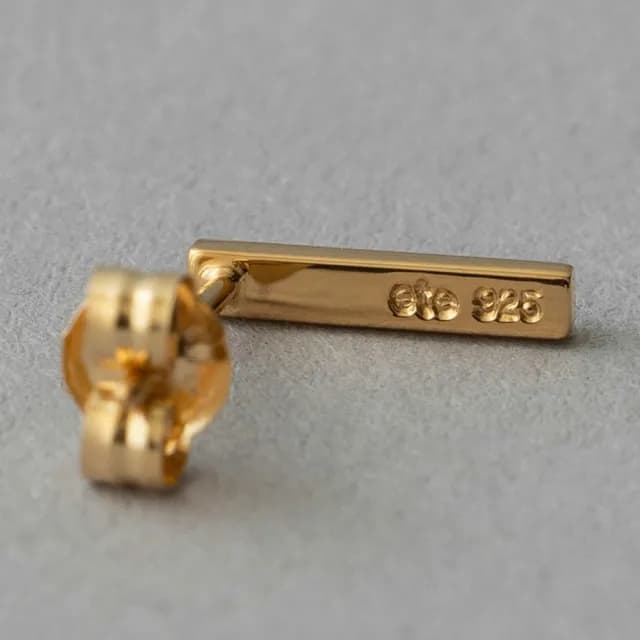 【ete】閃耀排鑽鑲飾耳環(金色)